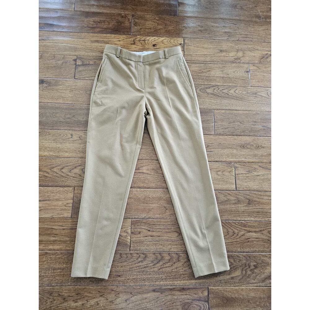 Massimo Dutti Wool Blend Tan Trouser Pants Women's Size 8 High Rise